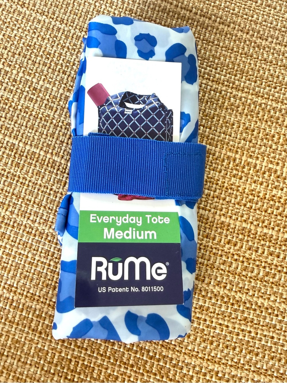NWT RuMe Medium Tote Bag - Blue & White, Reusable Bag
